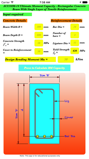 ACI318M-14 RCBeam Ultimate Bending Moment(圖1)-速報App