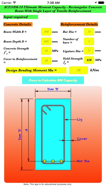 ACI318M-14 RCBeam Ultimate Bending Moment