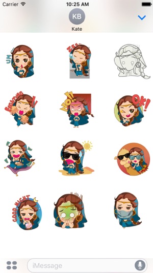 Cute arabian princess for iMessage Sticker(圖1)-速報App