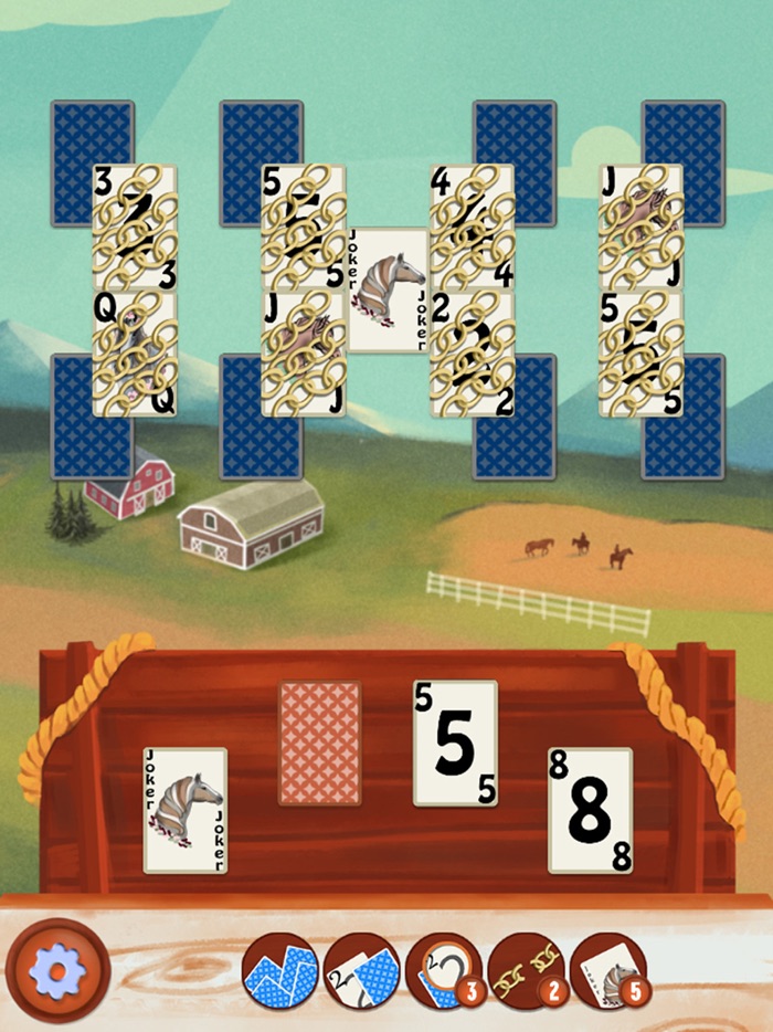 Solitaire Horse Game Cards  Tri Peaks