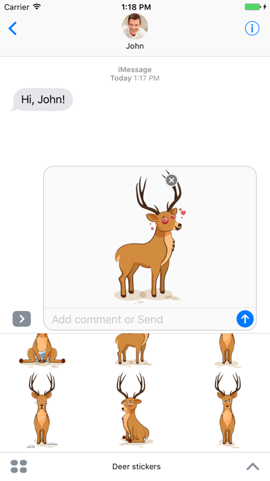 How to cancel & delete Deer - Stickers for iMessage from iphone & ipad 3