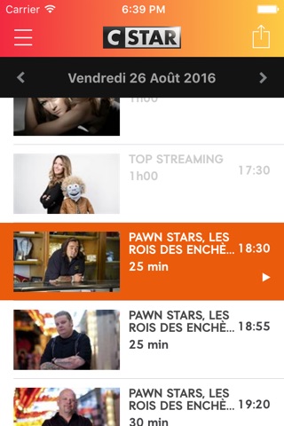 CSTAR Musique, Top Streaming screenshot 3