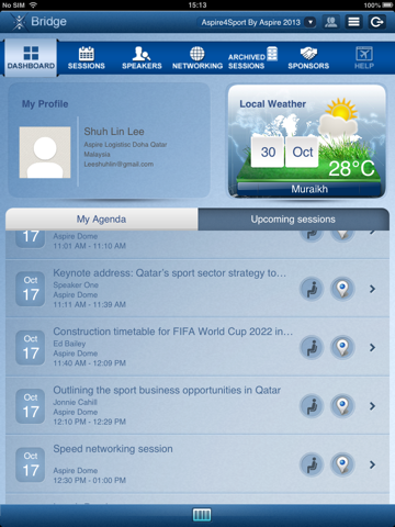 Bridge - Aspire Conference Management System screenshot 2