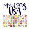 Maps of States in U.S.A. stickers for iMessage