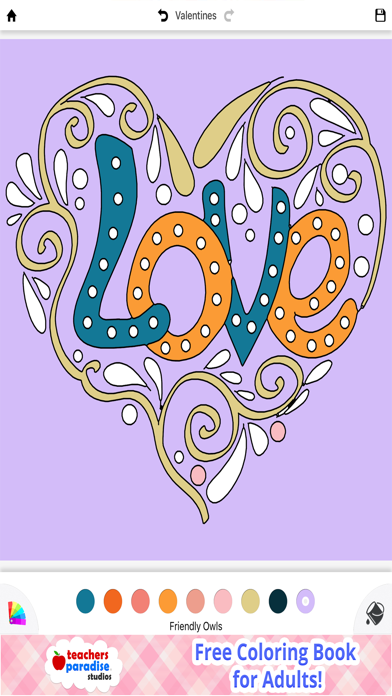 How to cancel & delete Adult Coloring Books: Valentines Day from iphone & ipad 4