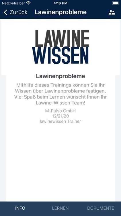 Lawine-Wissen