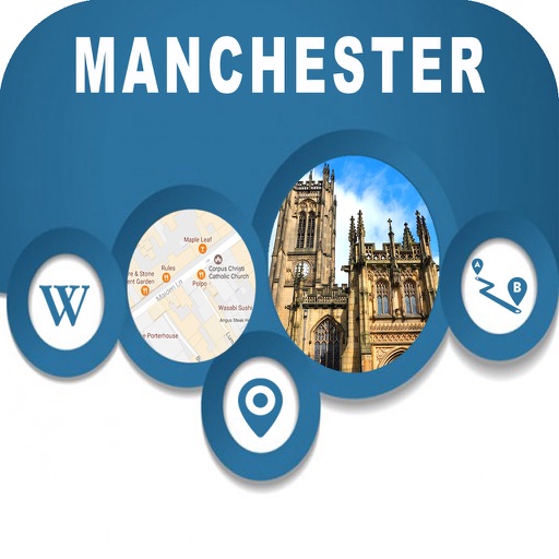 Manchester UK Offline City Map Navigation iOS App