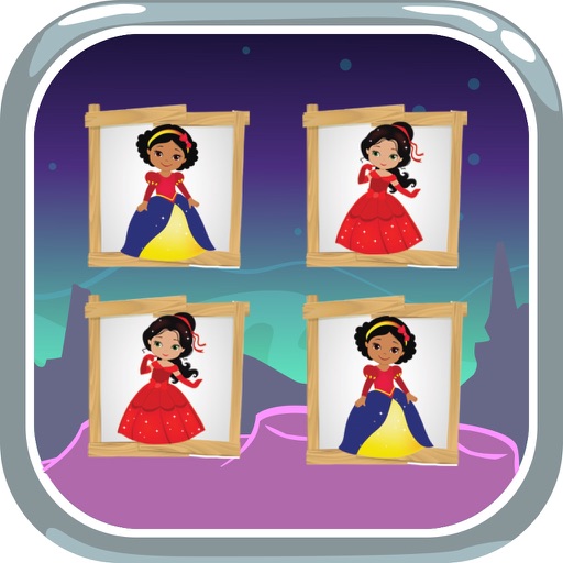 Cards Matching & Coloring Book Princess icon