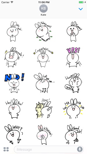 Anwyll The Little Cute Bunny Stickers(圖2)-速報App