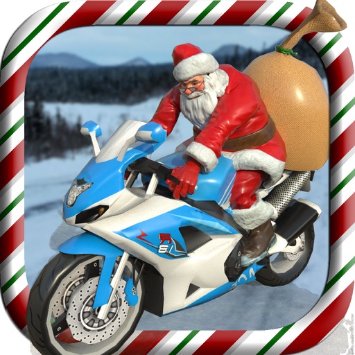 Santa Motorbike Racer Pro iOS App