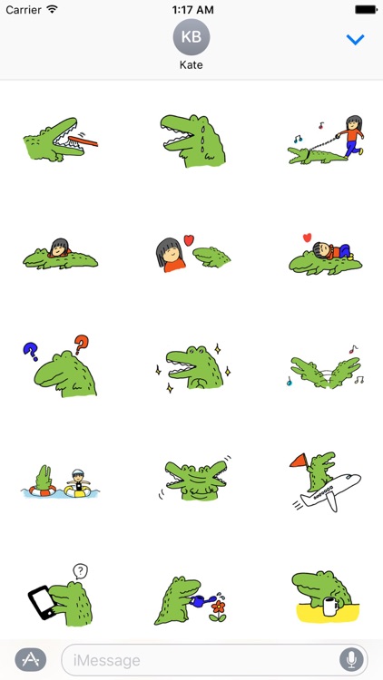Green Alligator - A Lovely Pet Sticker