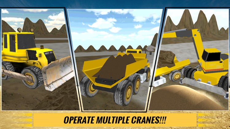 Sand Excavator Crane & Dumper Truck Simulator Game