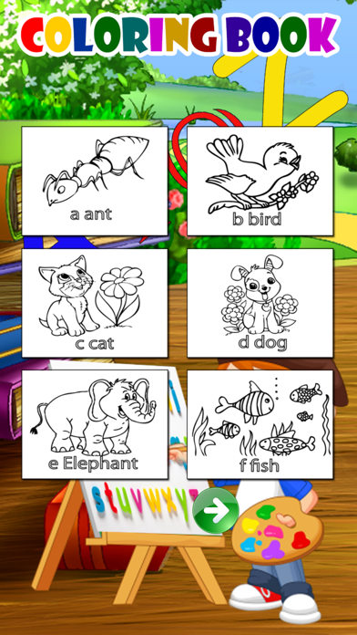 How to cancel & delete Printable Animal Alphabet A to z Coloring Pages from iphone & ipad 2