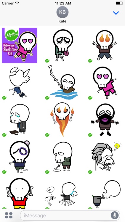 Hellowe Stickers: Halloween SkeletonKid