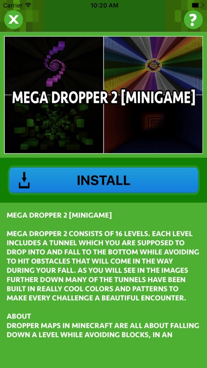 MEGA DROPPER MINIGAME MAPS FOR MINECRAFT PE screenshot-4