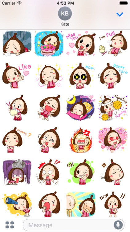 Cute Little Girl Sticker screenshot-3