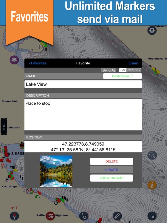 Lake Constance offline nautical charts for boaters