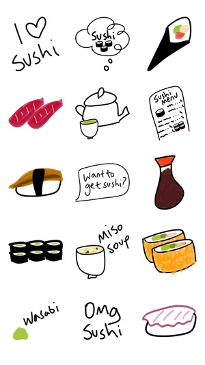 Sushi stickers for iMessage - photo keyboard emoji(圖2)-速報App