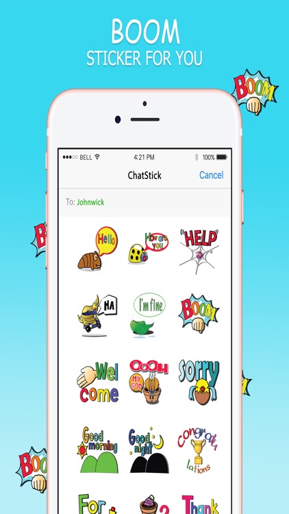 BOOM Stickers Emoji Keyboard By ChatStick