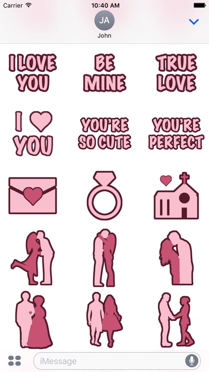 Love and Hearts Stickers