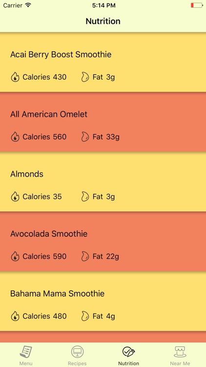 Menu for Tropical Smoothie Cafe screenshot-3