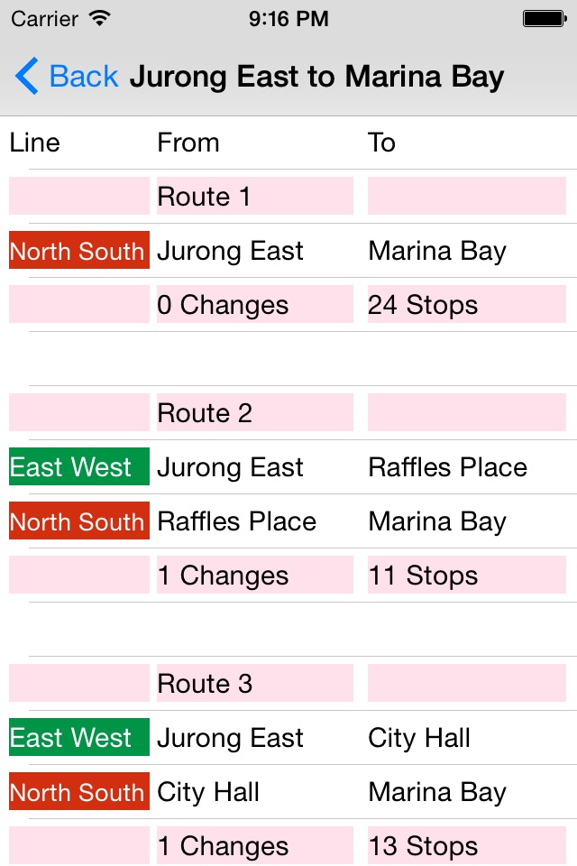 Singapore Train Route Planner screenshot 2