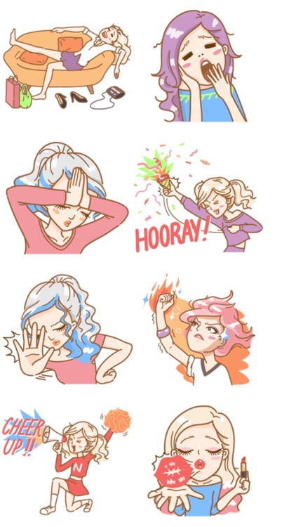 Supermodel Stickers by Abay Imanberlin