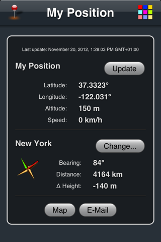 My Position App - náhled
