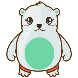 Haku the cute polar bear for iMessage Sticker