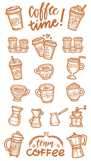 Coffee time! iMessage stickers(圖1)-速報App