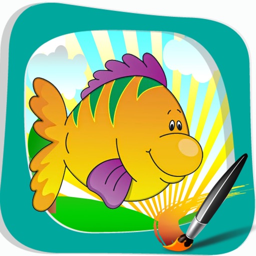 Book Colouring For Cartoon Fish Version Icon