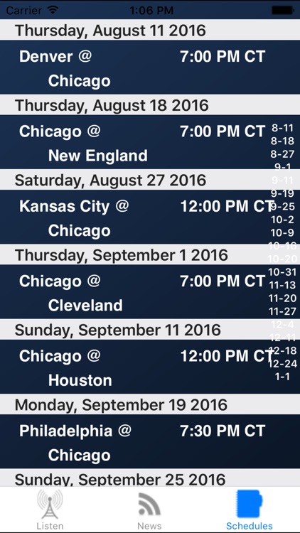 Chicago Football - Radio, Scores & Schedule screenshot-3