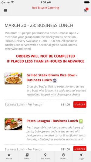 Red Bicycle Catering Ordering(圖2)-速報App