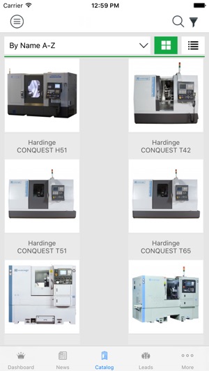 Hardinge USA Marketing App