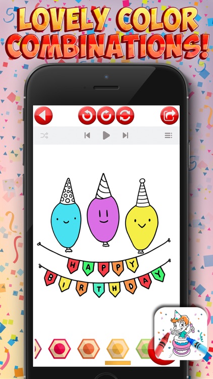 Birthday Coloring Games screenshot-3