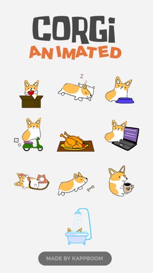 Cute Corgi Animated Stickers(圖1)-速報App