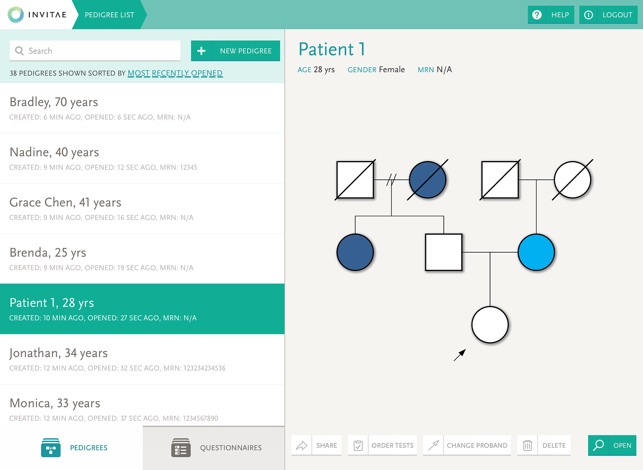 Invitae Family History Tool