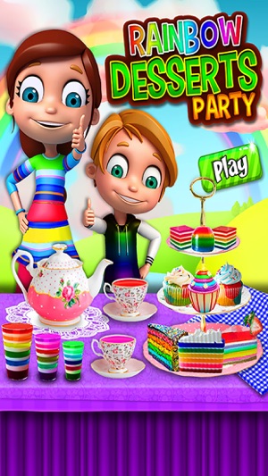 Rainbow Desserts Party! Make & Serve Colorful Food(圖1)-速報App