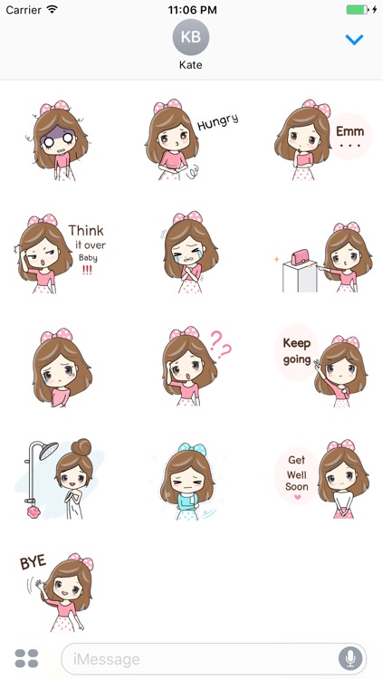 Ulrica The Sweet Girl English Stickers