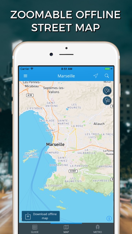 Marseille Travel Guide with Offline Street Map screenshot-3