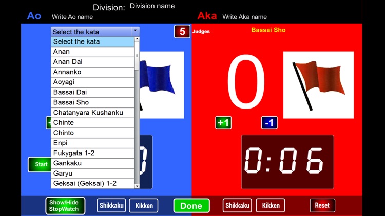 Karate Scoreboard Kata