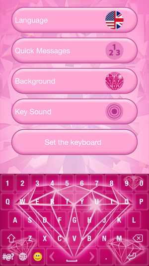 金剛石 鍵盤主題 - 花式字體 和 表情符號(圖5)-速報App