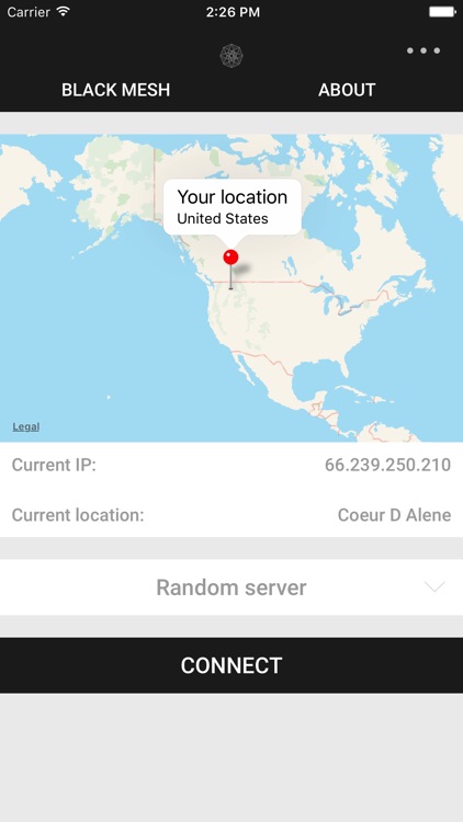 Black Mesh VPN: Tor anonymous private onion client
