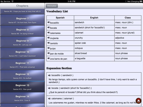 Beginner Iberian Spanish for iPad (Spain) screenshot 4