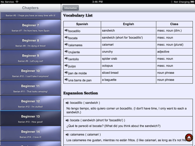 Beginner Iberian Spanish for iPad (Spain) screenshot-3