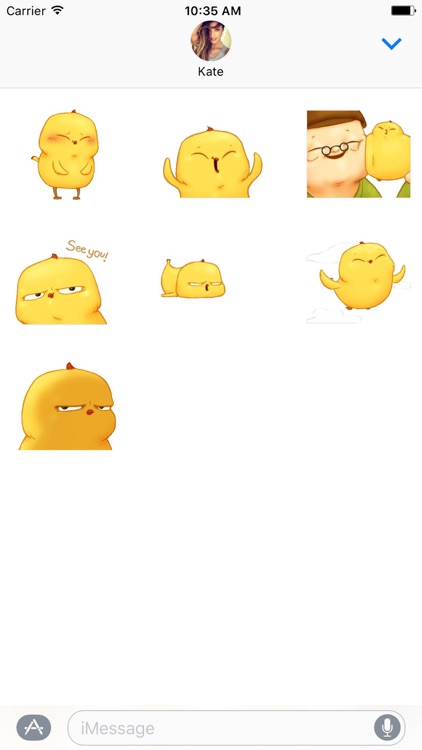 Funny Baby Chicken Animated Stickers