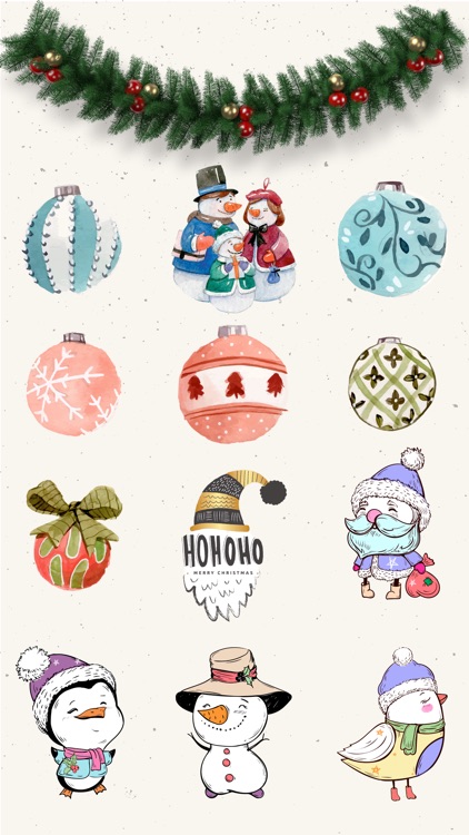 Christmas adorable stickers for iMessage merry