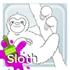 Coloring Page and Paint Sloth For Toodle