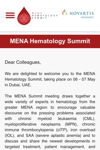 MENA Hematology Summit 2017 screenshot 3