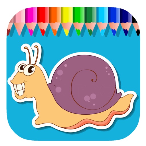 Free Coloring Game Snails For Kids Edition iOS App